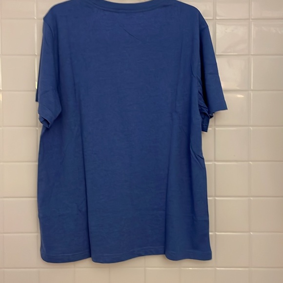 PJ Place, large graphic sleep tee. Blue, rib knit crew neck. Tag-lees label - Picture 11 of 17